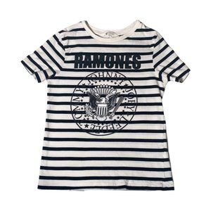 Ramones Unisex striped tee (youth size 8-10y)